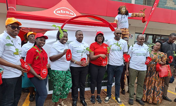 Absa Bank Uganda and Hostalite Limited collaborate in planting 50,000 trees in Green Hoima Initiative